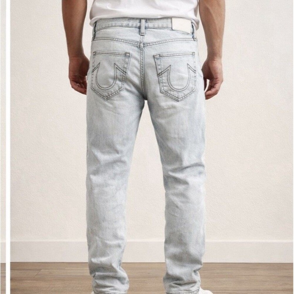 Y2K True Religion Jeans Rocco No Flap Skinny Jean 30W Thrashed Grunge Skater
